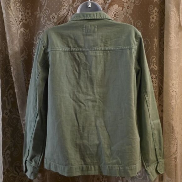 Universal Thread Women's Size XS Green Denim Snap Jacket Pockets - Picture 5 of 10